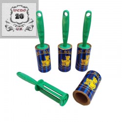 Lint Rolls with green handle - 5M brown WITH GREEN HANDLE